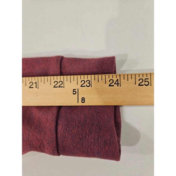 Burlebo Bear Essentials Long Sleeve Pocket T Shirt Mens L Red Cotton Blend - Picture 8 of 11